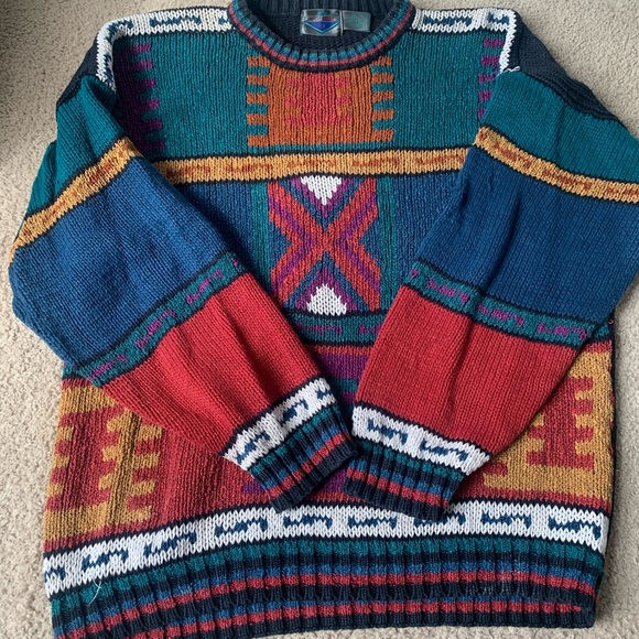 etchings Sweaters - Vintage Grandpa color block sweater